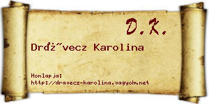 Drávecz Karolina névjegykártya